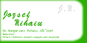 jozsef mihaiu business card